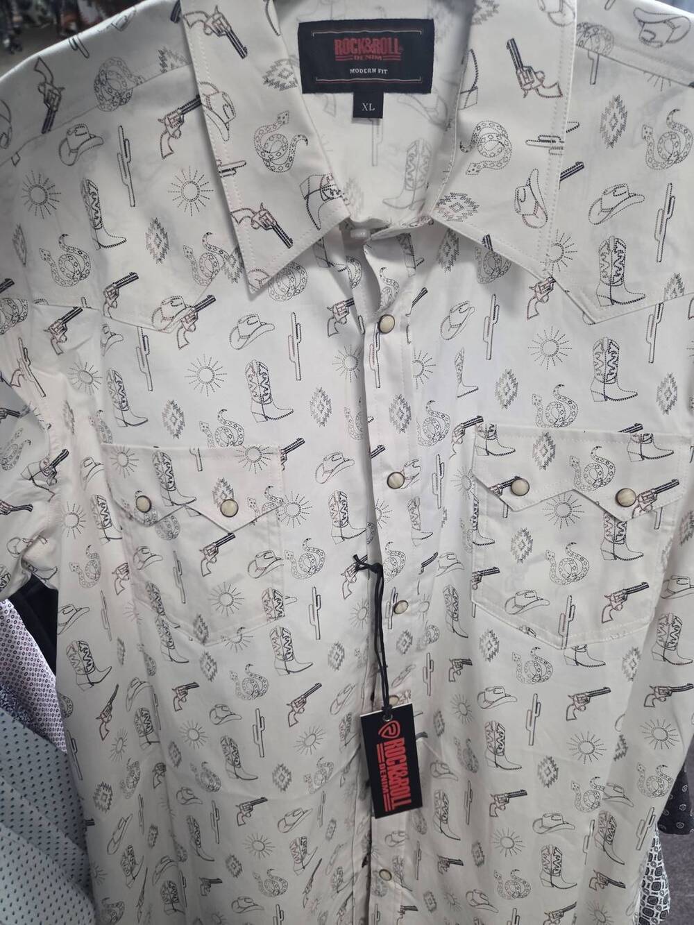 NEW ROCK & ROLL DENIM shirt in natural